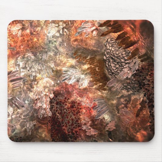 Ebenen von Kristallen mit rustikaler Färbung Mousepad (Vorne)