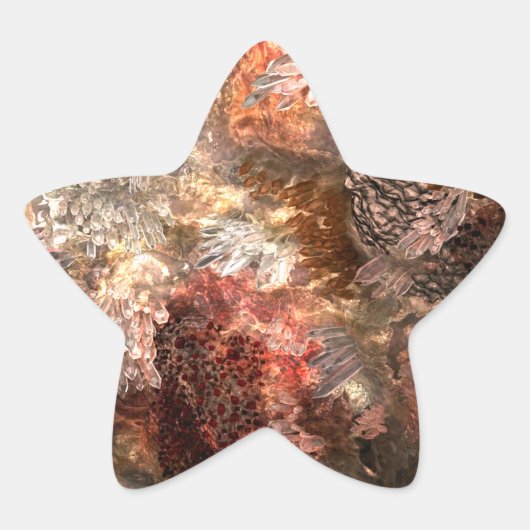 Ebenen von Kristallen mit rustikaler Färbung Stern-Aufkleber (Vorderseite)