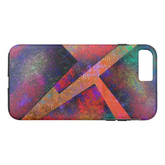 Ebenen von rustikalen farbigen Bildern ungleichmäß Case-Mate iPhone Hülle (Rückseite (Horizontal))