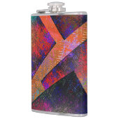 Ebenen von rustikalen farbigen Bildern ungleichmäß Flachmann (Links)