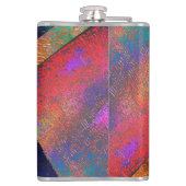 Ebenen von rustikalen farbigen Bildern ungleichmäß Flachmann (Rückseite)