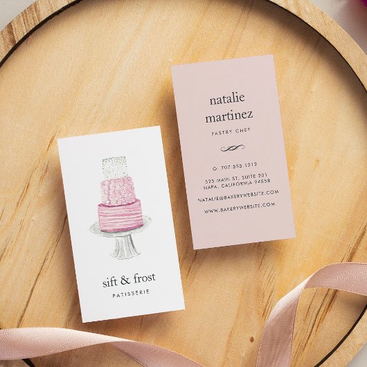 Ebenenkuchen | Vertikal Visitenkarte