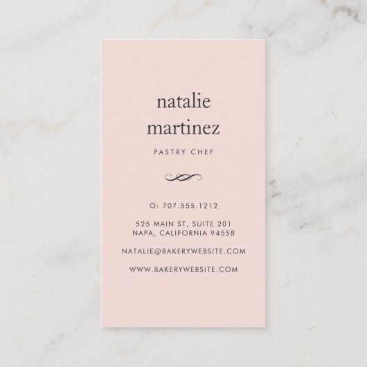 Ebenenkuchen | Vertikal Visitenkarte (Rückseite)