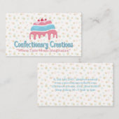 Ebener Kuchen mit Kirschen oben Visitenkarte (Vorne/Hinten)