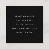 Ebener Text, fett Quadratische Visitenkarte (Rückseite)