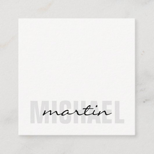 Ebener Text, fett Quadratische Visitenkarte (Vorderseite)