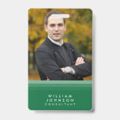 Ebenes grünes und Lila Foto Ausweis (Vorderseite)