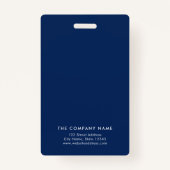 Ebenes Orange und blaues Foto Ausweis (Rückseite)