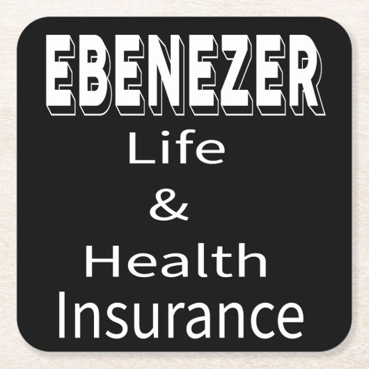 Ebenezer Lebens- und Krankenversicherung Rechteckiger Pappuntersetzer (Vorderseite)