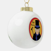 Ebenezer Scrooge Bah! Humbug! Keramik Kugel-Ornament (Links)