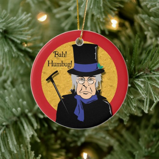 Ebenezer Scrooge Bah! Humbug! Keramikornament (Baum)