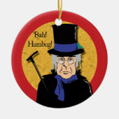Ebenezer Scrooge Bah! Humbug! Keramikornament (Vorne)