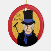 Ebenezer Scrooge Bah! Humbug! Keramikornament (Links)