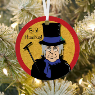 Ebenezer Scrooge Bah! Humbug! Metallverzierung Ornament Aus Metall