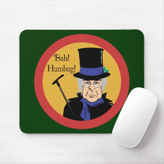 Ebenezer Scrooge Bah! Humbug! Mousepad (Mit Mouse)