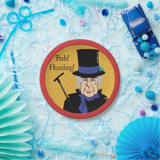 Ebenezer Scrooge Bah! Humbug! Pappteller (Party)