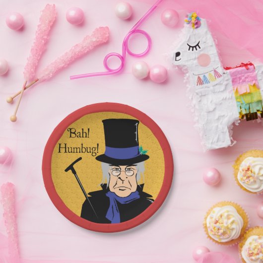 Ebenezer Scrooge Bah! Humbug! Pappteller (Party)