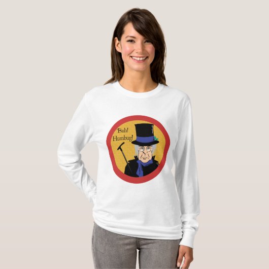 Ebenezer Scrooge Bah! Humbug! T-Shirt (Vorne ganz)