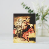 Ebenezer Scrooge Christmas Carol Vintag Postkarte (Stehend Vorderseite)