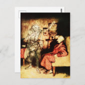 Ebenezer Scrooge Christmas Carol Vintag Postkarte (Vorne/Hinten)