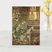 Ebenezer Scrooge Dickens Christmas Carol Vintag Karte (Gelbe Blume)