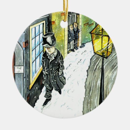 Ebenezer Scrooge Keramik Ornament (Vorne)