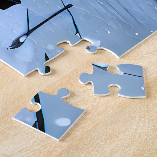 Ebenezer Scrooge Snowy Viktorianisch Street Puzzle (Seite)