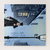 Ebenezer Scrooge Snowy Viktorianisch Street Puzzle (Horizontal)