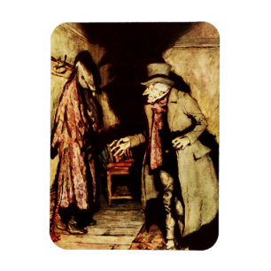 Ebenezer Scrooge Weihnachtslied Vintage Magnet