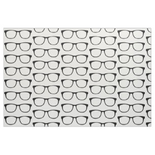 Ebenholz-Hipstergeek-Glas-Gewebe Stoff