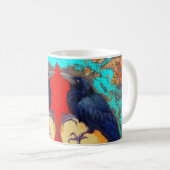 Ebenholz-Krähe und Ei durch Sharles Kaffeetasse (VorderseiteRechts)