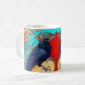 Ebenholz-Krähe und Ei durch Sharles Kaffeetasse (Vorderseite Links)