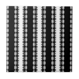 Ebenholz-Rhythmus afrikanisches Muster  Fliese