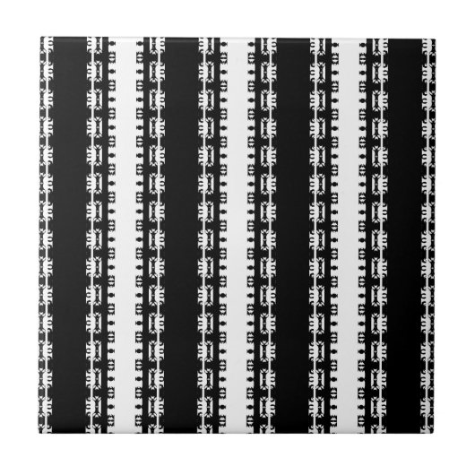 Ebenholz-Rhythmus afrikanisches Muster Fliese (Vorderseite)