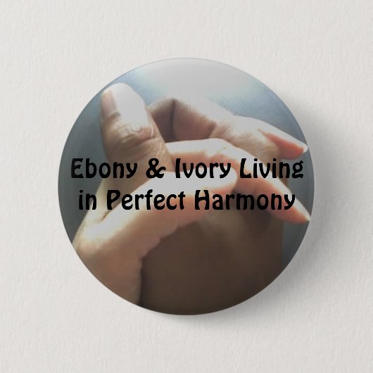 Ebenholz u. Elfenbein, die in der perfekten Button (Vorderseite)