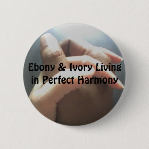 Ebenholz u. Elfenbein, die in der perfekten Button