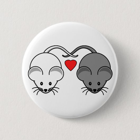 Ebenholz-und Elfenbein-MäuseLiebe Button (Vorderseite)