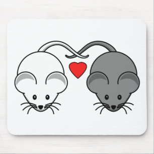 Ebenholz-und Elfenbein-MäuseLiebe Mousepad