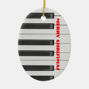Ebenholz-und Elfenbein-Weihnachtsverzierung Keramikornament