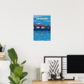 Ebensee Austria Travel Art Vintag Poster (Heimbüro)
