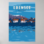 Ebensee Austria Travel Art Vintag Poster (Vorne)