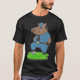Eber Cop Fußball Polizei T-Shirt