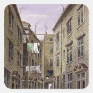 Eber gehen Platz, früher Eber-Hauptgasthaus voran Quadratischer Aufkleber