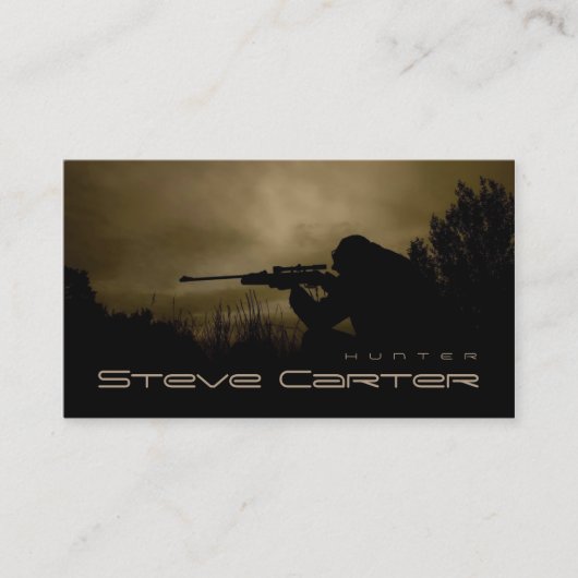 Eber-Schwein-Jäger-Förster-Förster-Waldnacht Visitenkarte (Vorderseite)