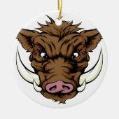 Eber trägt Maskottchencharakter zur Schau Keramik Ornament (Vorne)