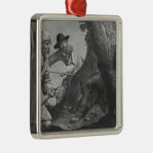 Eberjagd Ornament Aus Metall (Rechts)