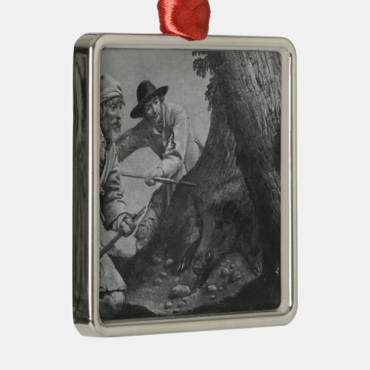 Eberjagd Ornament Aus Metall (Rechts)