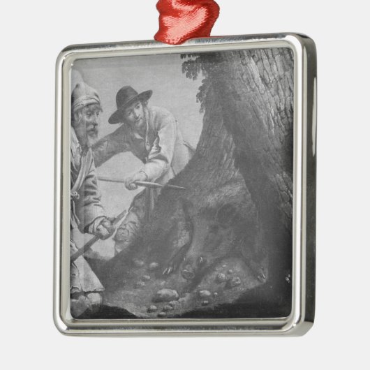 Eberjagd Ornament Aus Metall (Links)