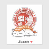Ebi Shrimp Sushi Cat Aufkleber (Blatt)