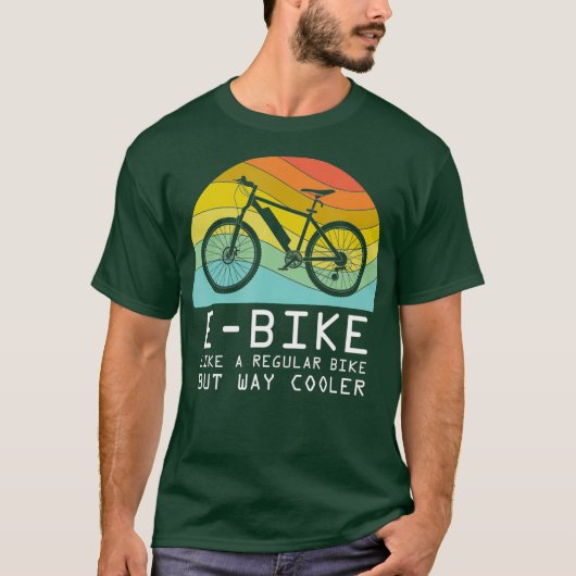 EBike Bicycle Cool Electric Bike Battery Motor T-Shirt (Vorderseite)